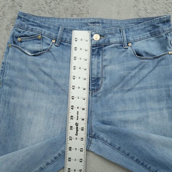 Chico's Jeans Womens Size 1R US-8R Blue Mid-Rise Jegging Denim 28"Inseam Stretch - Picture 8 of 16